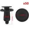 50Pcs 8mm Hole Dia 0.31inches Plastic Rivets Fastener Fender Bumper