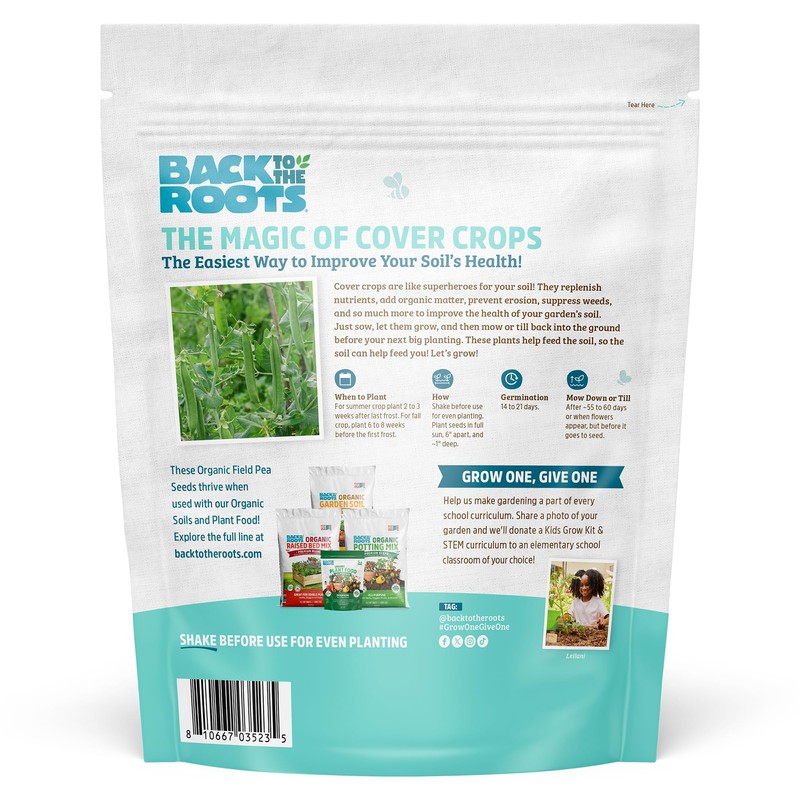 Cover Crop Pea + Oat - 1000 sq ft Coverage