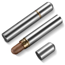 CIGARLOONG Cigar Tube Humidor,Alloy Single Portable Travel Cigar Protection Tube,for Cigar Lovers