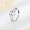 Vito 925 Sterling Silver Fidget Anxiety Ring for Women, Adjustable