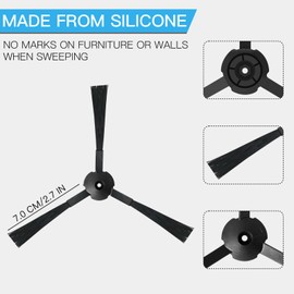 Fixbetter Fixbetter Seitenb1rsten f1r MEDION E32 (MD 18510)/E32 SW (MD 18503)/MD16192/MD18500/MD18501/MD18600 ILIFE V3/V3S Pro/V5/V5S Pro Roboter Staubsauger Ersatzteil, 6 Seitenb1rste, 1 Schraubendreher