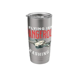 Flying And Crashing Camera Drones Quadcopter Stainless Steel Insulated Tumbler
