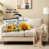 Sunflower Home Throw Pillow Covers,Set of 2, Decorations Cushion Case