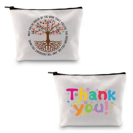 BDPWSS Social Worker Thank You Gift May You Be Proud Of The Work You Do Makeup Bag For Volunteer Counselor Nurse Teacher (Be proud thank you bag)
