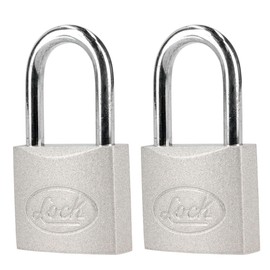 Lock L22L452 Juego de candados de acero largos 45 mm, llave estándar, 2 piezas