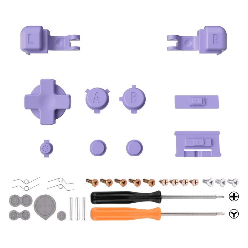eXtremeRate 16Bits Light Violet Custom Full Set Buttons for Gameboy