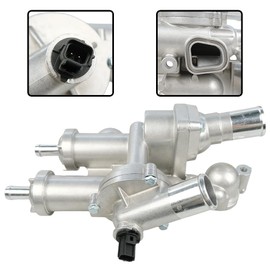 68003582AB 902-319 Aluminium Engine Coolant Thermostat Housing Compatible with Chrysler 200 Sebring Dodge Avenger Caliber Journey，Jeep Compass Patriot 1.8L 2.0L 2.4L 2007-2020