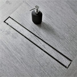 Neodrain 42-Inch Linear Shower Drain with Tile Insert Grate,Brushed 304 Stainless Steel Rectangle Shower Floor Drain, Linear Drain with Leveling Feet, Hair Strainer