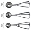Ice Cream Scoop, Set of 3 Stainless Steel Ice Cream