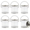 Cornucopia Brands Mini Clear Plastic Paint Cans (6-Pack), Little 3in