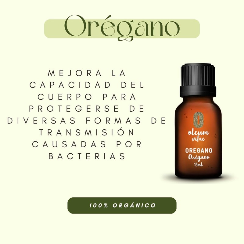 OLEUM VITAE 3x 2 Aceite Esencial De Orégano 100% Puro