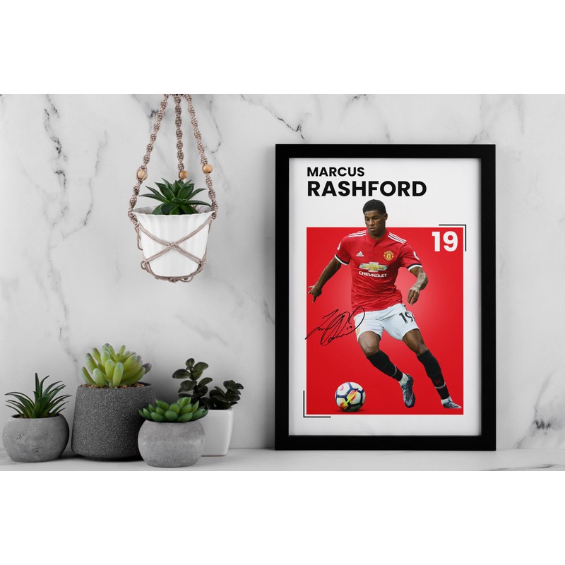 Marcus Rashford Signed Poster Print - Limited Edition Autograph Fan