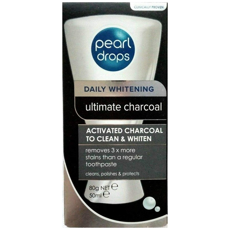 4lite Pearl Drops Daily Whitening Ultimate Charcoal Toothpaste, 50 ml