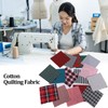 20 Pieces 25 x 25 cm Tartan Check Fabric Polyviscose