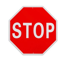 Stop Sign Stop Sign, 30 x 30 cm, Reflective Traffic Sign, Road Warning Signs, Rustproof Aluminium Sign, UV-Protected and Weatherproof