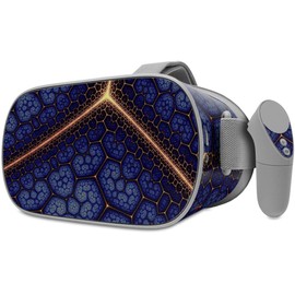 Decal Style Skin Wrap Compatible with Oculus Go Headset - Linear Cosmos Blue (Oculus NOT Included)