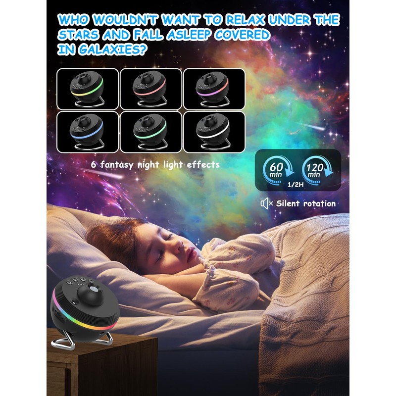 Star Projector - Galaxy Projector Dynamic Meteor & RGBCW Dynamic