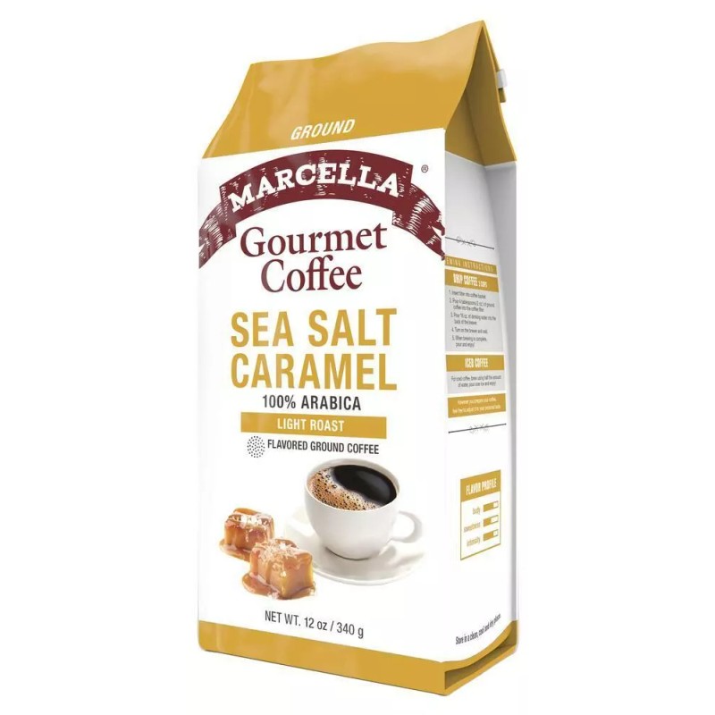 Marcella Sea Salt Caramel 100% Arabica Light Roast Gourmet Ground
