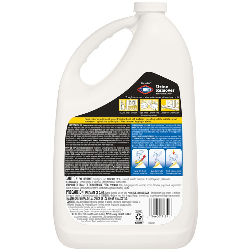 CloroxPro Urine Remover for Stains and Odors Refill, 128 Ounces