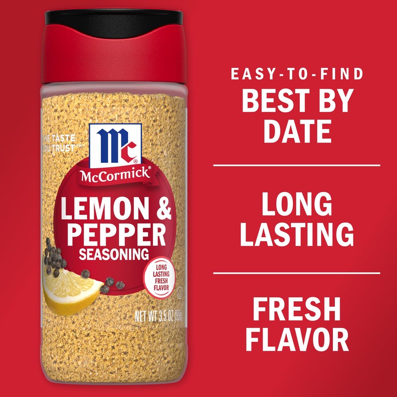 McCormick Lemon & Pepper Seasoning, 3.5 oz (Pack of 6)