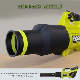 Milwaukee Compact Nozzle for Ryobi 40V 190 MPH 730 CFM Leaf Blower (Model RY404010) - Horizontal Sweeper