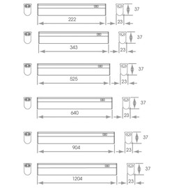 Sycamore Lighting SY7691ANW Sirius LED Strip Light, 4w, 343mm, 240v, 4000K
