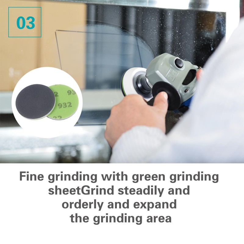UerGlass Glass Repair Kit Grinding Polishing Abrasive Disc Mesh Net