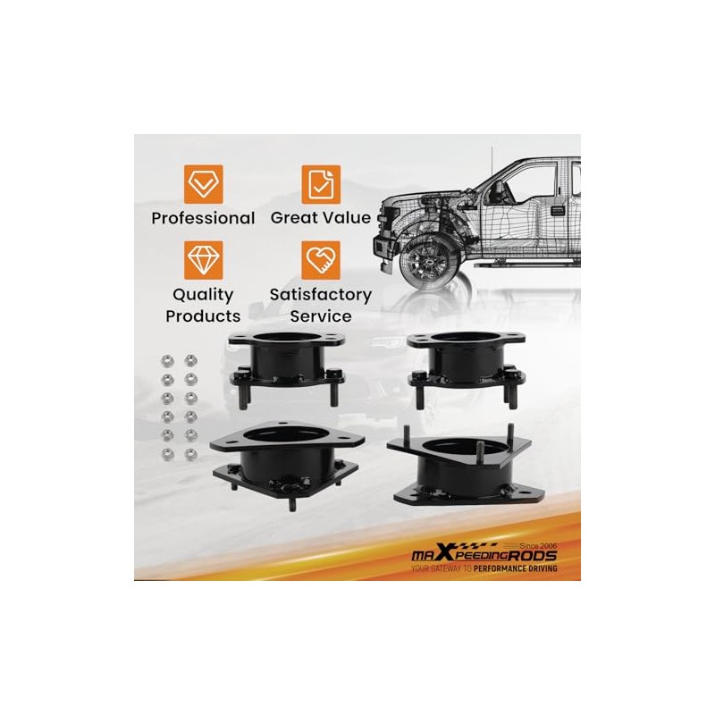 maXpeedingrods 3" Front & 2" Rear Lift Leveling Kit for