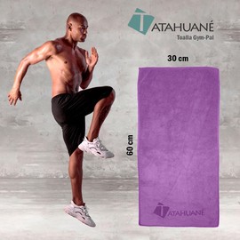 Toallas para Gym 2-Pack. Toalla Microfibra. Yoga. Variedad de Colores. 60X30cm. Secado Rápido y Súper Absorbente. Tamaño Ideal para Deportes y Aire Libre, Viajes y Yoga. (Purple Rush)
