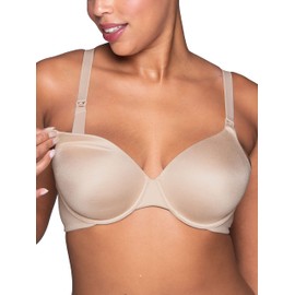 Vanity Fair Women's Maternity Nursing Breastfeeding: Front Clip Underwire Bra Stretch Cups, Available in Multipacks, Neutral, 38B