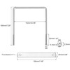 uxcell Square U-Bolts, 152mm(5.98") Inner Width 185mm Length M8 304