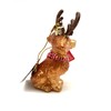 Noble Gems Golden Retriever with Antlers Glass Ornament