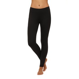 Cuddl Duds Women's ClimateRight Stretch Microfiber Warm Underwear Legging (Black, Large)