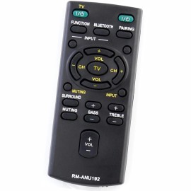 For Sony New RM-ANU192 Remote for Sony HT-CT60BT SA-CT60 SA-CT60BT SSWCT60 SS-WCT60