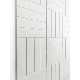 DECORITA Acoustic Panels 12-Pack Soundproof Wall Panels 12"X12"X0.4" Sound Panels High Density Sound Dampening Panels - Warm White