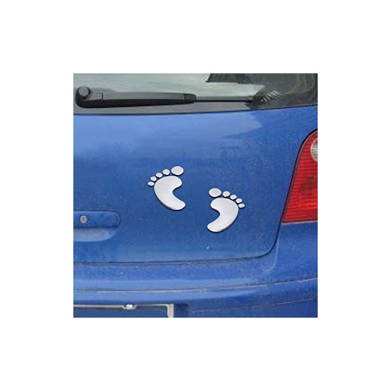 3D Car Sticker Baby Footprints