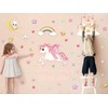 Unicorn Star Wall Stickers Fluorescent Rainbow Wall Stickers Decor for