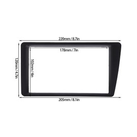Qiilu Double DIN Installation Dash Kit, 2 DIN Radio Stereo Dashboard Frame Trim Replacement for Honda Civic LHD 2001-2005