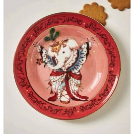 Anthropologie NEW ANTHROPOLOGIE 1 PLATE "12 DAYS" CHRISTMAS PHANNAPAST TAYCHAMAYTHAKO