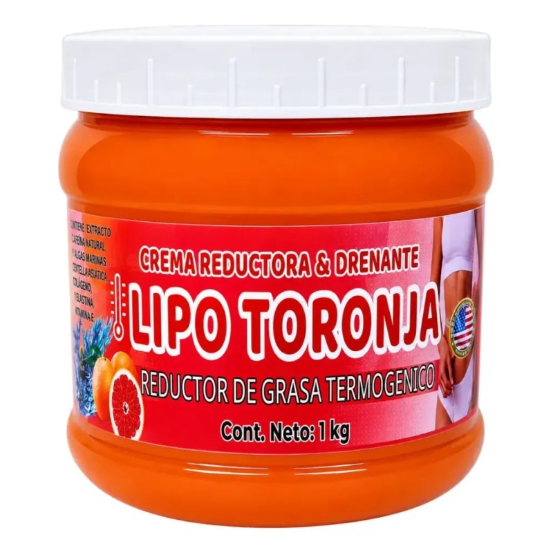 Crema Reductora Toronja Lipopanza Termogenetica 1 Kg Relingo Toronja