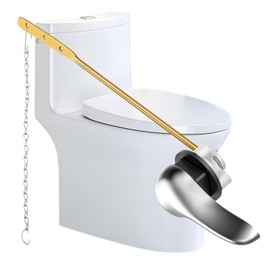 Toilet Handle Replacement Kit, Toilet Flush Handle Toilets Handles Lever Flush Replacement with Flapper Chain Tank Bowl Handles Trip Levers for Most American Standard Toilets