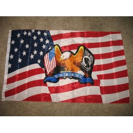 USA POW MIA Eagle Polyester 3x5 Foot Flag All Gave Some Some Gave All Banner US