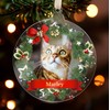1 Personalised Customised Christmas Xmas Festive Photo Upload Wreath Acrylic