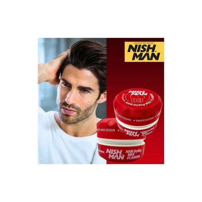 Cera Para Cabello Nishman. Fijación, Brillo, Firmeza, Aroma.