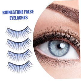 Baluue 5pairs False Lashes Rhinestones Dramatic Eyelashes for Eye-catching Makeup for Dance and Special Occasions