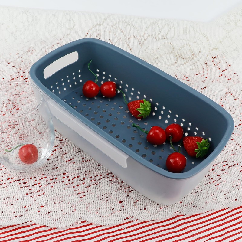 ZJIVQO Sinks Basket Kitchen Colanders Bowl Set Strainer Bowl 2-in-1