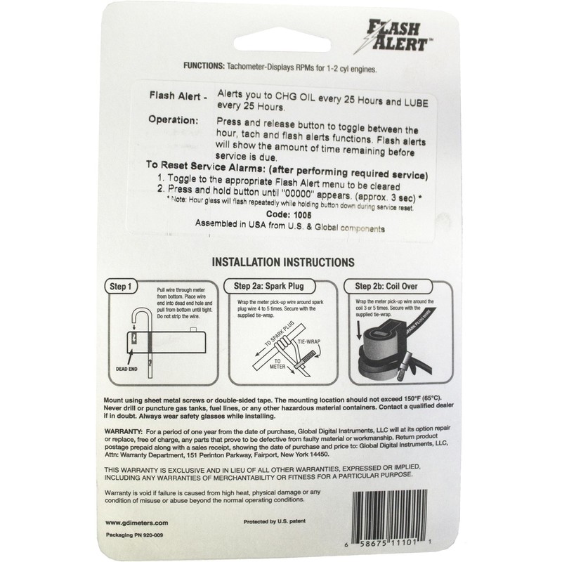 Sendec Hour Meter W/Job Timer,Alarm,Tach #N111