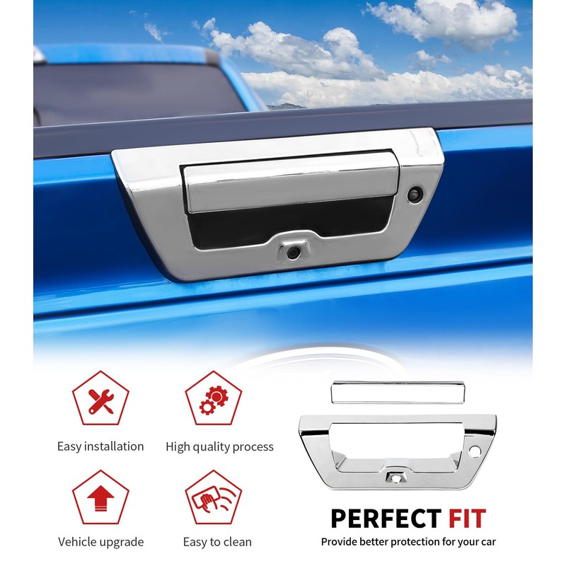 JWWY Tailgate Handle Rear Door Handle Cover Trim Fit for