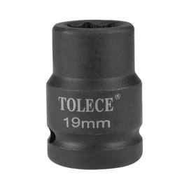 TA-VIGOR 3/4-Inch Drive by 19mm 6-Point Shallow Impact Socket, for Ratchets, Torque Electric Wrenches, Cr-Mo, Metric