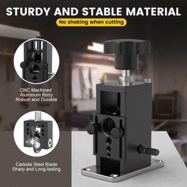 YehgoMade Upgraded Drill-Powered Wire Stripping Machine, Aluminum Alloy Wire Stripper | Strips 18AWG to 600MCM (0.04-0.77") Copper Wire | Carbide Blade for Efficient Recycling (Plastic handle)